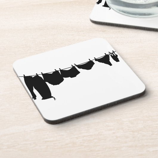 Kleding silhouet drankjes onderzetter (Linkerzijde)