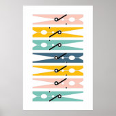 Kleding speelt in heldere kleurwasruimte Kunst Poster (Voorkant)