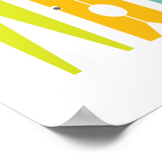 Kleding spelden Retro Kleurwaskamer Kunst Poster (Hoek)