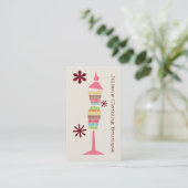 Kleding Store Boutique - Boho Stippen Dress Form Visitekaartje (Staand voorkant)