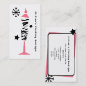 Kleding Store Boutique - Zebra & Roze dress Form Visitekaartje (Voorkant / Achterkant)