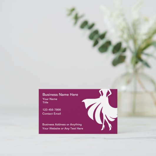 Kleding Store Mode Thema Visitekaartjes (Staand voorkant)