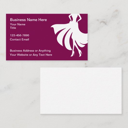 Kleding Store Mode Thema Visitekaartjes (Voorkant / Achterkant)