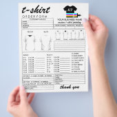 Kleding T-shirt Print Bestelformulier Flyer (Hand)