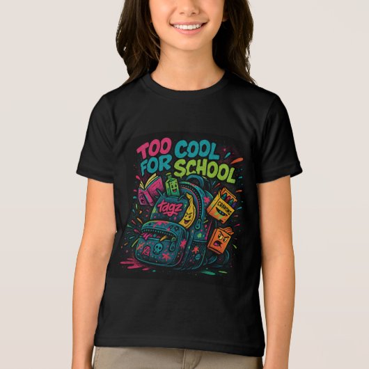  kleding | TE COOL VOOR SCHOOL Tri-Blend Shirt (Voorkant)
