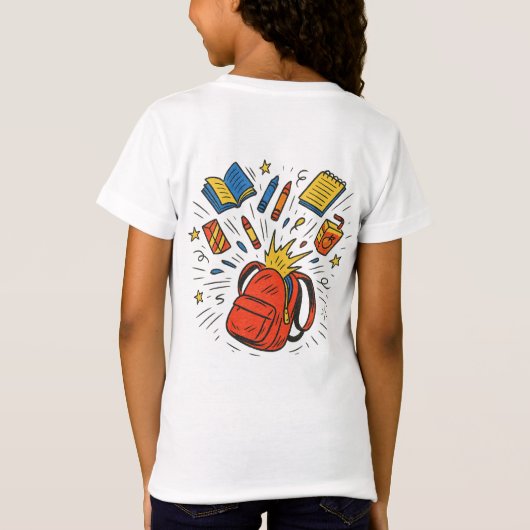 kleding | Terug naar school T-shirt (Achterkant)