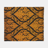 Kleding Thai patroonsnijdend afbeelding van lotus  Fleece Deken (Voorkant (Horizontaal))