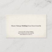 kleding Thrift Shop Store Visitekaartje (Achterkant)