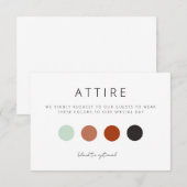 Kleding Trouwbezoek Kledingvoorschrift Kaart (Voorkant / Achterkant)