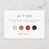 Kleding Trouwbezoek Kledingvoorschrift Kaart (Voorkant)