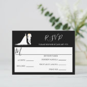 Kleding & Tux - RSVP/Dinner Choices Kaart (Staand voorkant)