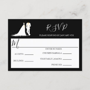 Kleding & Tux - RSVP/Dinner Choices Kaart