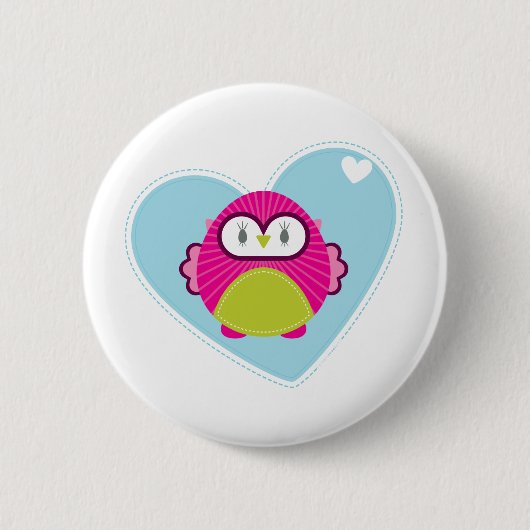 KLEDING:: uil - hoot Ronde Button 5,7 Cm (Voorkant)