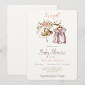  kleding Uitnodiging Baby shower (Voorkant / Achterkant)