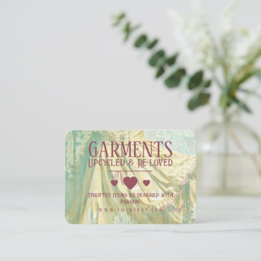 Kleding Upcycling  - Visitekaartje (Staand voorkant)