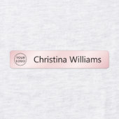 Kleding van aangepaste logo- en tekstroze verloopd labels (Design 1)