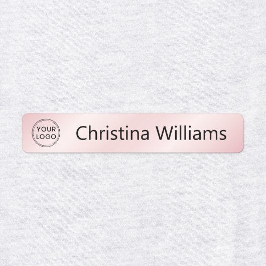 Kleding van aangepaste logo- en tekstroze verloopd labels (Design 1)