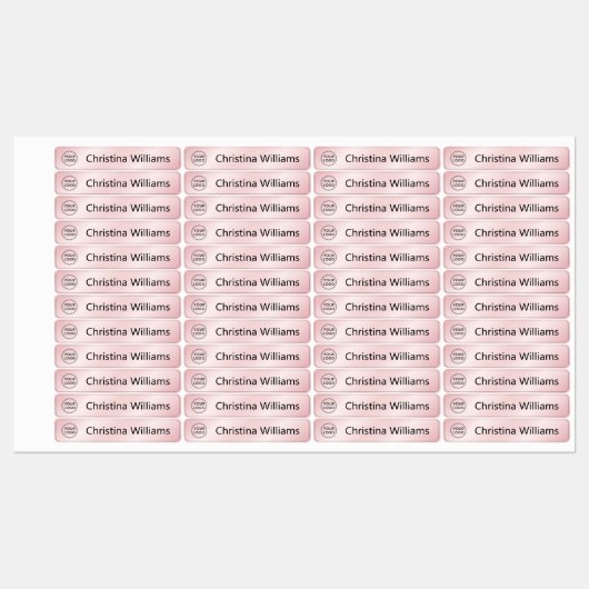 Kleding van aangepaste logo- en tekstroze verloopd labels (Vel)