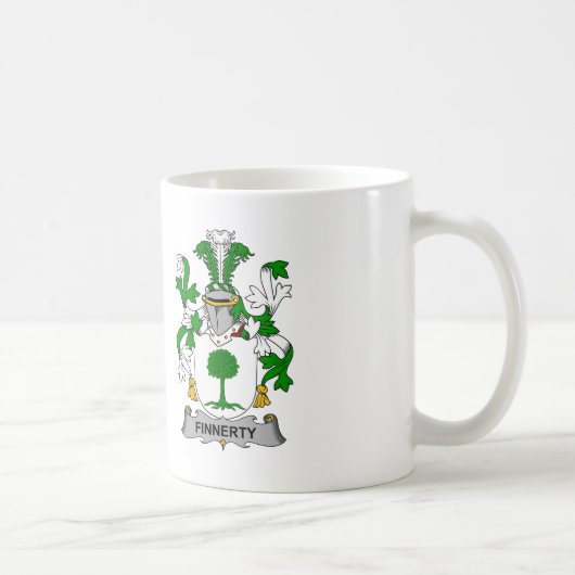 Kleding van de Finnerty Family Crest Koffiemok (Rechts)
