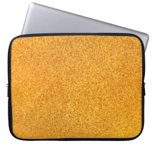 Kleding van de textuur van gouden matte metalen. G Laptop Sleeve