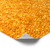 Kleding van de textuur van gouden matte metalen. G Poster (Hoek)