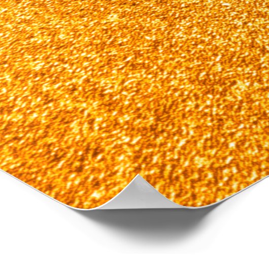 Kleding van de textuur van gouden matte metalen. G Poster (Hoek)