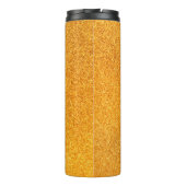 Kleding van de textuur van gouden matte metalen. G Thermosbeker (Achterkant)