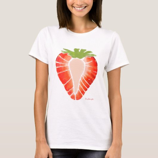 Kleding van de vrouw - Strawberry Secret T-shirt (Voorkant)