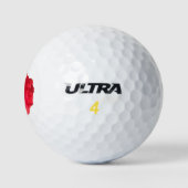 Kleding van een koraalgekleurd roos golfballen (Logo)