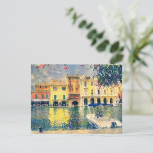 Kleding van het Garda Boat-dok-meer Briefkaart (Staand voorkant)