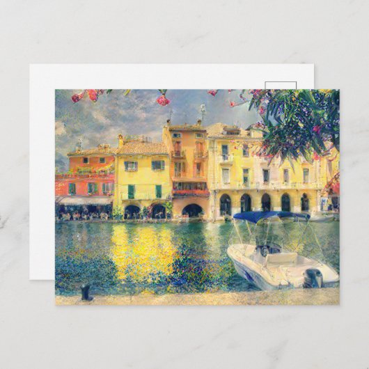 Kleding van het Garda Boat-dok-meer Briefkaart (Voorkant / Achterkant)