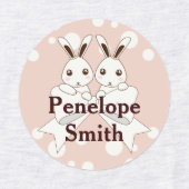 Kleding van het lintje en de twitteraar Twin Bunny Labels (Design 1)
