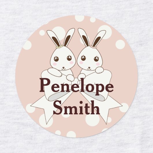 Kleding van het lintje en de twitteraar Twin Bunny Labels (Design 1)