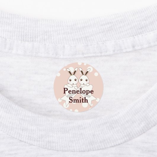 Kleding van het lintje en de twitteraar Twin Bunny Labels (Aangebracht)