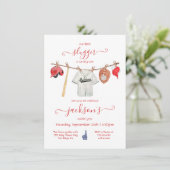 Kleding van honkbal Birthday Party Kaart (Staand voorkant)