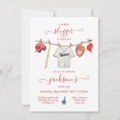 Kleding van honkbal Birthday Party Kaart (Voorkant)