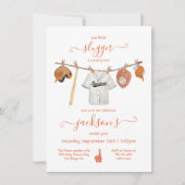 Kleding van honkbal Birthday Party Kaart (Voorkant)