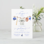 Kleding van honkbal Birthday Party Kaart (Staand voorkant)