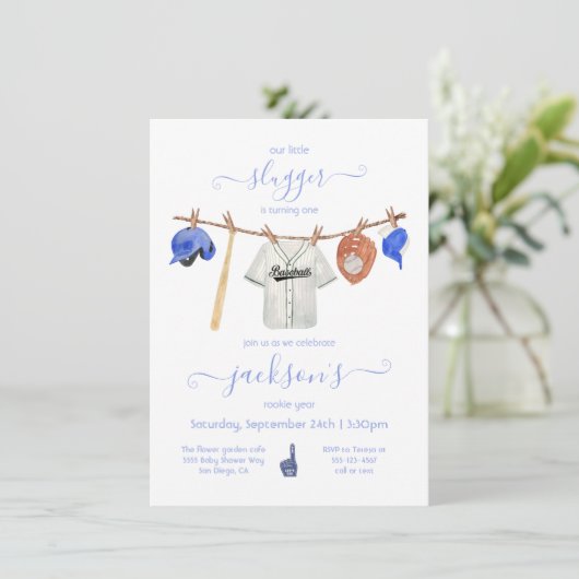 Kleding van honkbal Birthday Party Kaart (Staand voorkant)