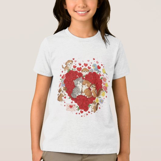 Kleding van kinderen Tri-Blend shirt (Voorkant)