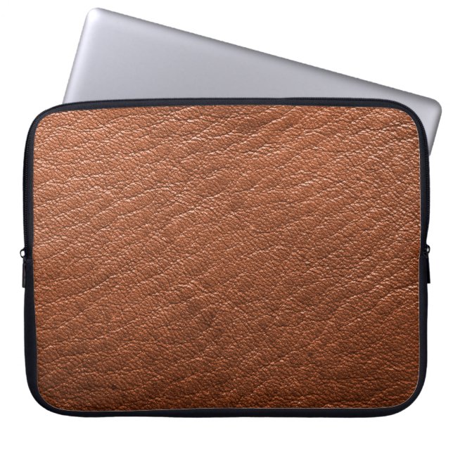 Kleding van leder en bruin laptop sleeve (Voorkant)