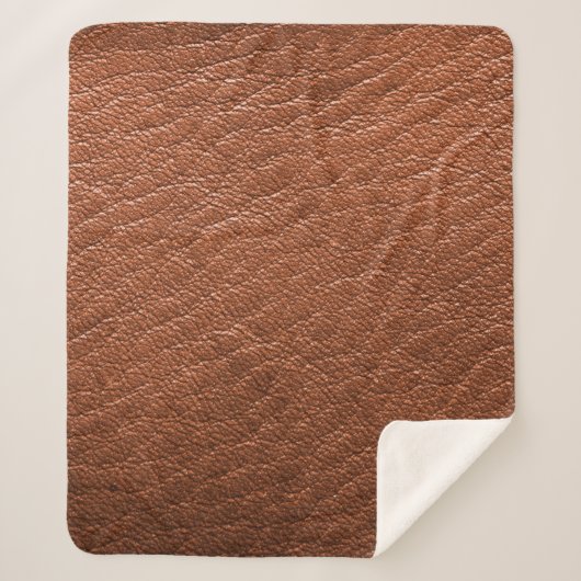 Kleding van leder en bruin sherpa deken (Voorkant)