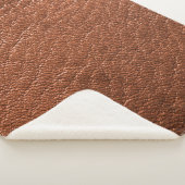 Kleding van leder en bruin sherpa deken (3/4)