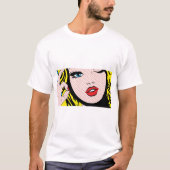 Kleding van mannen - Comic Girl O-K Pop Art T-shirt (Voorkant)