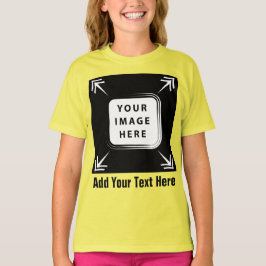 Kleding van meisjes Voeg Afbeelding zwarte Sjabloo T-shirt