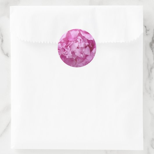 Kleding van roze pinda's ronde sticker (Tas)