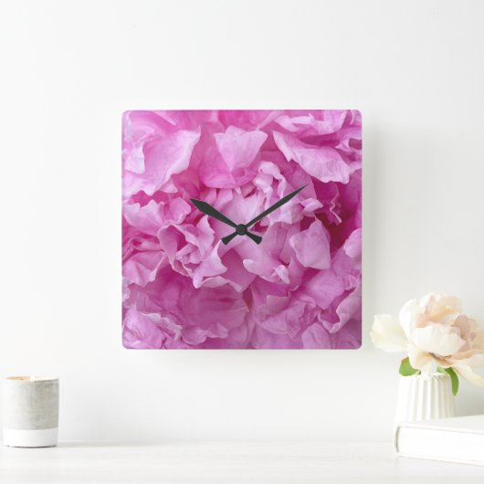 Kleding van roze pinda's vierkante klok (Huis)