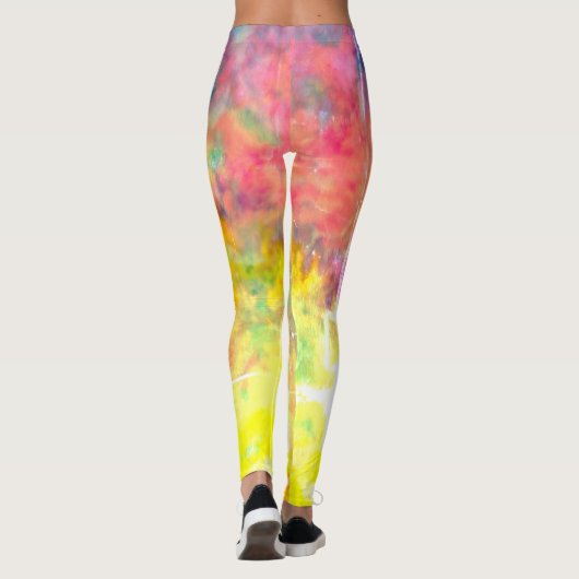 [Kleding van schilder] Onderdruk regenboogkleurig  Leggings (Achterkant)