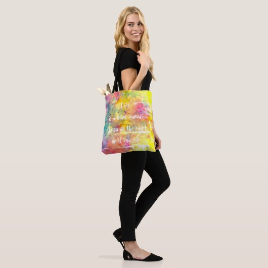 [Kleding van schilder] Onderdruk regenboogkleurig  Tote Bag (Op model)