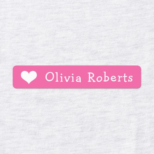 Kleding van tekstroze textiel met een paardehart labels (Design 1)